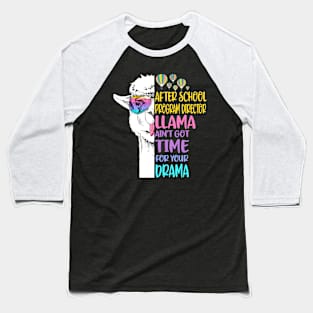 After School Program Director Llama Baseball T-Shirt